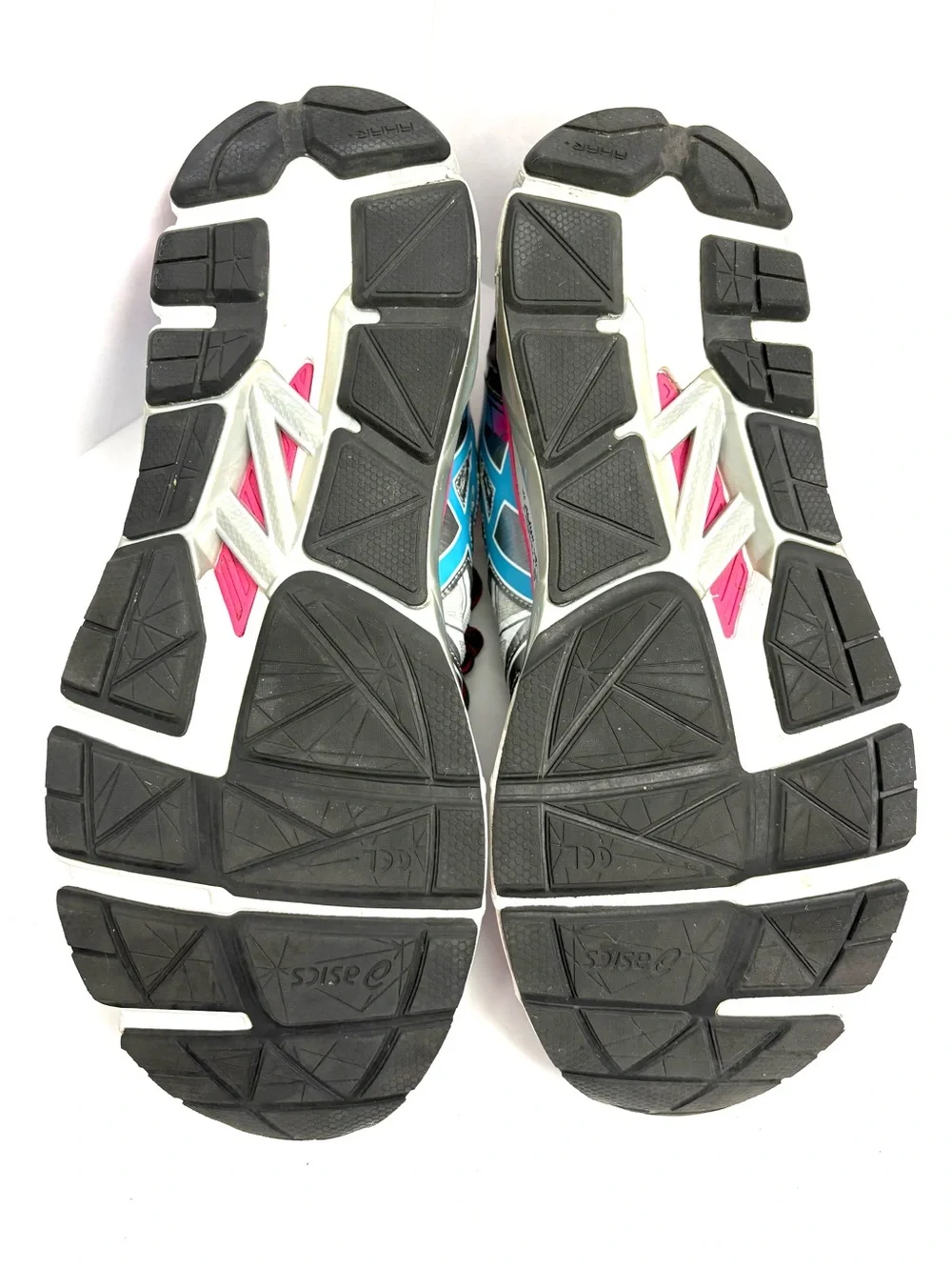 Asics Gel-Fortify Woman's SIZE 12 Running Sneakers Silver Gray Pink Blue T571N